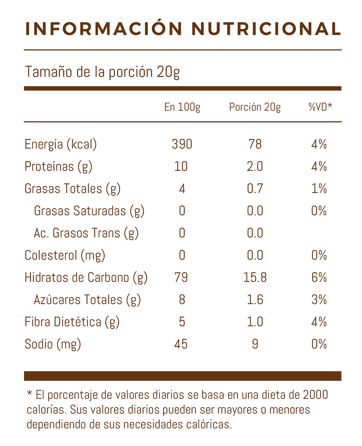 Andean Superdrink Tabla Vainilla